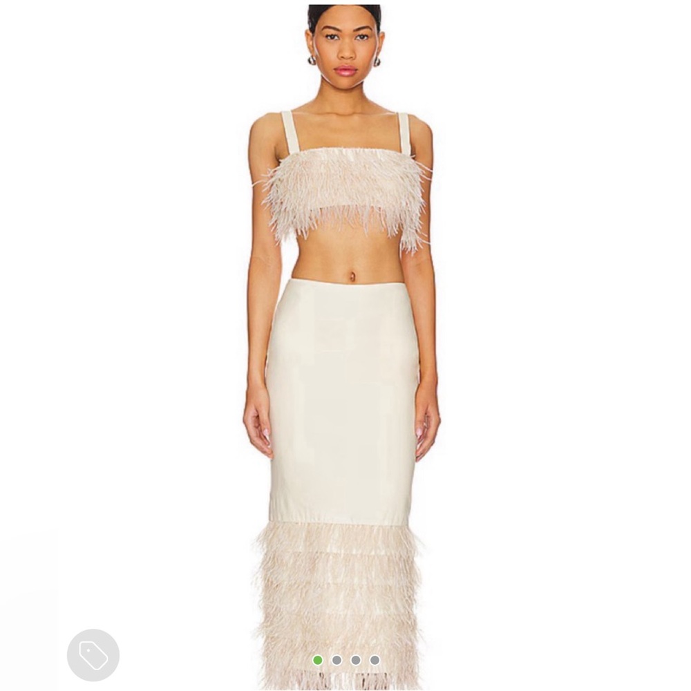 Revolve BNWT feather skirt